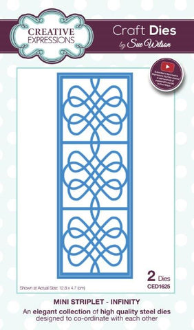 Infinity Mini Striplet Collection Die By Sue Wilson Creative Expressions CED1625