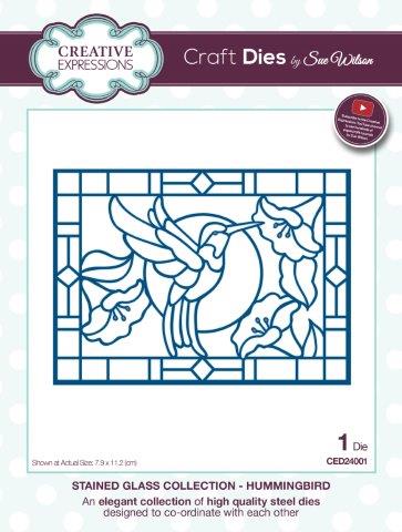 Hummingbird Stained Glass Collection Die By Sue Wilson Creative Expressions CED24001