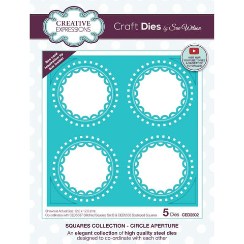 Circle Apertuare Squares Collection By Sue Wilson Creative Expressions CED2502