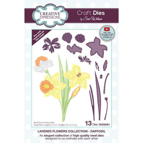 Daffodil Layered Flowers Collection Sue Wilson Creative Expressions CED25051