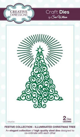 Illuminated Christmas Tree Festive Collection Dies Sue Wilson Creative Expressions CED3002