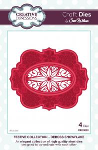 Deboss Snowflake Festive Collection Die Sue Wilson Creative Expressions CED3023