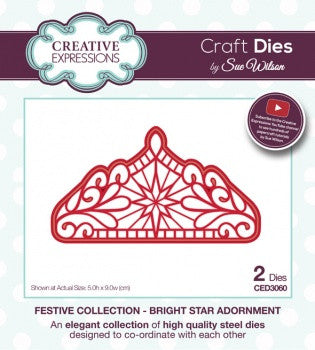 Bright Star Adornment Festive Collections Craft Dies by Sue Wilson Creative Expressions CED3060