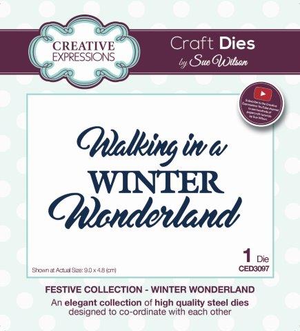 Winter Wonderland Festive Collection Wording Die Sue Wilson Creative Expressions CED3097