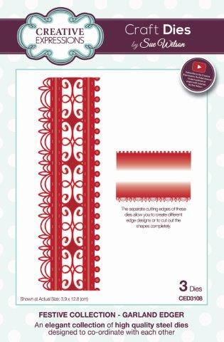 Garland Edger Dies Festive Collection by Sue Wilson Creative Expressions CED3108