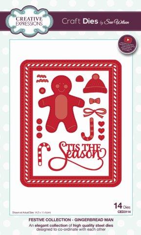 Gingerbread Man Festive Collection Dies by Sue Wilson Creative Expressions CED3114