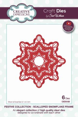 Scalloped Snowflake Frame Festive Collection Craft Dies By Sue Wilson Creative Expressions CED3120