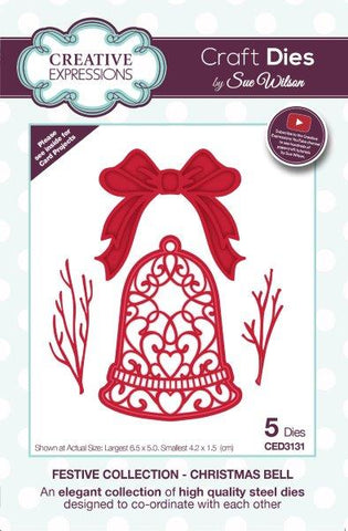 Christmas Bell Festive Collection Craft Dies by Sue Wilson Creative Expressions CED3131