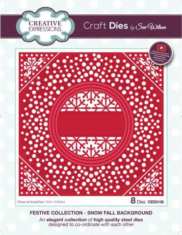 Snow Fall Background Festive Collection By Sue Wilson Creative Expressions CED3136