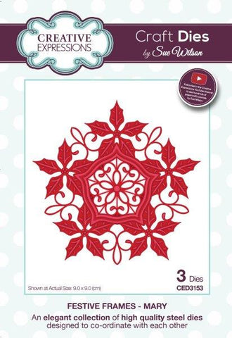 Mary Festive Frame Collection Creative Expressions Sue Wilson Creative Expressions CED3153