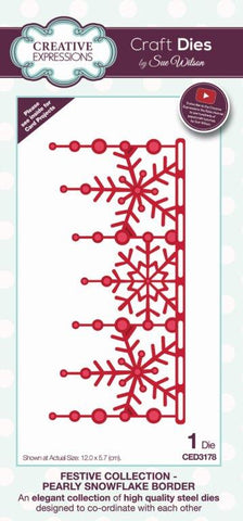 Snowflake Border Craft Dies Festive Collection by Sue Wilson Creative Expressions CED3178