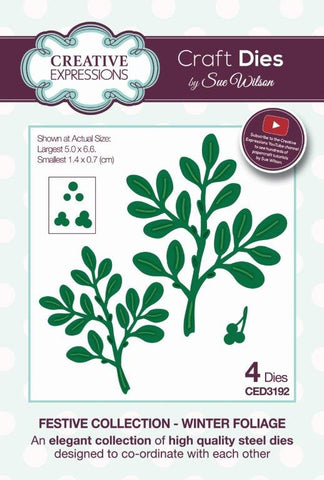 Winter Foliage Creative Expressions Craft Dies by Sue Wilson Creative Expressions CED3192