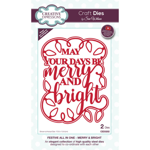 Merry & Bright Festive All In One by Sue Wilson Creative Expressions CED3202