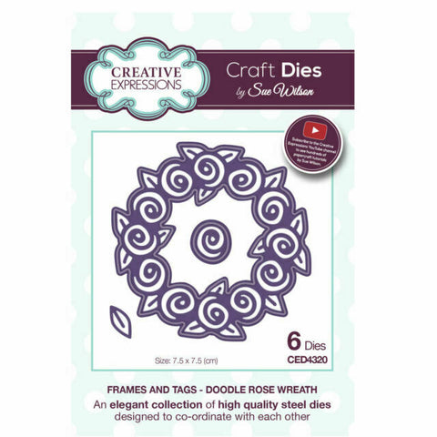 Doogle Rose Wreath Frames and Tags Die Sue Wilson Creative Expressions CED4320