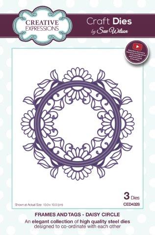 Daisy Circle Frames and Tags Collection Die By Sue Wilson Creative Expressions CED4328