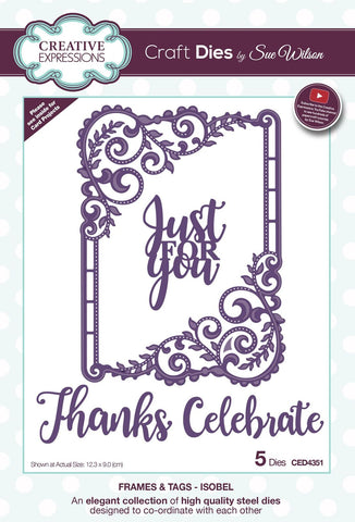 Isobel Die Frames and Tags Collection By Sue Wilson Creative Expressions CED4351