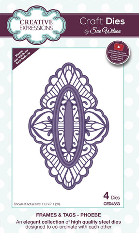 Phoebe Frames and Tags Die Collection By Sue Wilson Creative Expressions CED4353