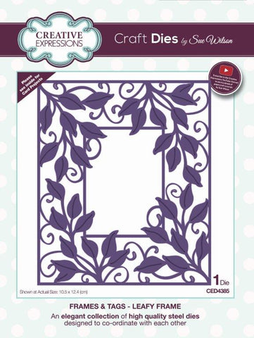 Leafy Frames and Tags Collection Die By Sue Wilson Creative Expressions CED4385