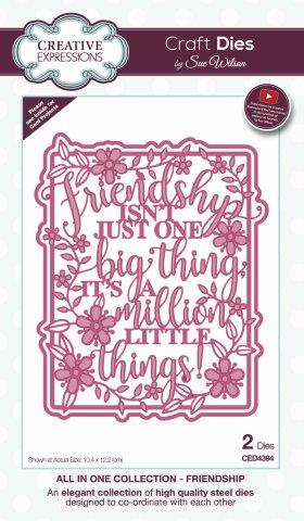 Friendship All In One Collection Die By Sue Wilson Creative Expressions CED4394