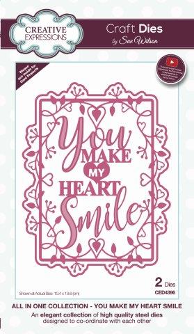 You Make My Heart Smile All In One Collection Die By Sue Wilson Creative Expressions CED4396