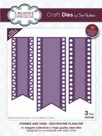 Decorative Flags Die Frames and Tags Sue Wilson Creative Expressions CED4398