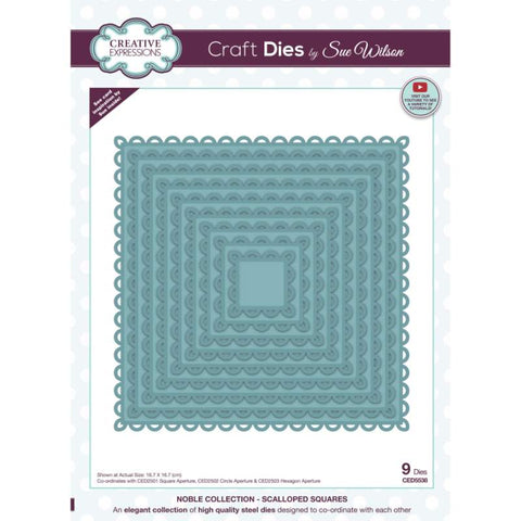 Scalloped Squares Noble Collection By Sue Wilson Creative Expressions CED5538