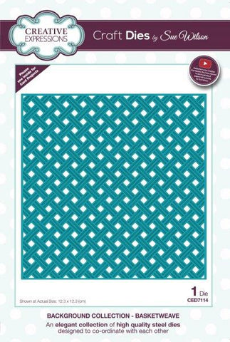 Basketweave Background Collection Die By Sue Wilson Creative Expressions CED7114