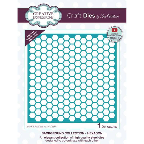 Hexagon Background Collection Dies By Sue Wilson Creative Expressions CED7133