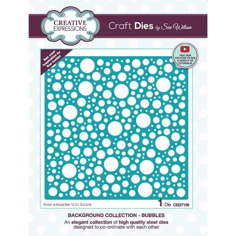 Bubbles Background Collection Dies By Sue Wilson Creative Expressions CED7136