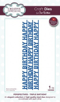 Triple Birthday Perspectives Collection By Sue Wilson Creaive Expressions CED8305