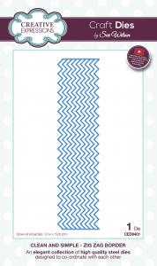 Zig Zag Border Clean and Simple Collection Die By Sue Wilson Creative Expressions CED8401