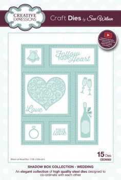 Wedding Shadow Box Collection Craft Dies by Sue Wilson Creative Expressions CED9302
