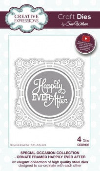 Ornate Framed Happily Ever After Special Occasion Collection By Sue Wilson Creative Expressions CED9402