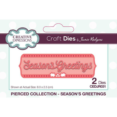 Seasons Greetings Pierced Collection Die From Jamie Rodgers By Creative Expressions CEDJR031