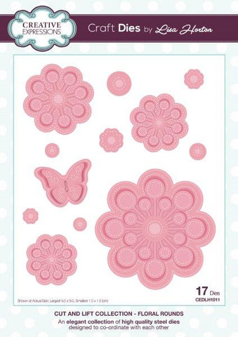 Floral Rounds Cut And Lift Collection Die By Lisa Horton Creative Expressions CEDLH1011