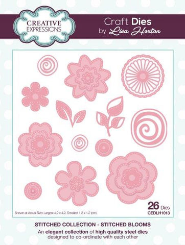 Stitched Blooms Cut And Lift Collection Die By Lisa Horton Creative Expressions CEDLH1013