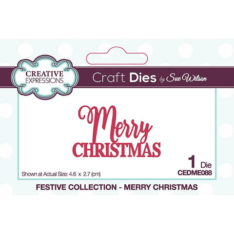 Merry Christmas Festive Collection Die Sue Wilson Creative Expressions CEDME088
