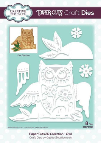 Owl Paper Cuts 3D Collection Craft Dies By Cathie Shuttleworth Creative Expressions CEDPC1028