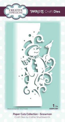 Snowman Paper Cuts Collection Craft Die By Cathie Shuttleworth Creative Expressions CEDPC1091