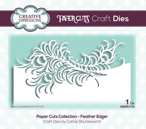 Feather Edger Paper Cuts Collection Die By Cathie Shuttleworth Creative Expressions CEDPC1118