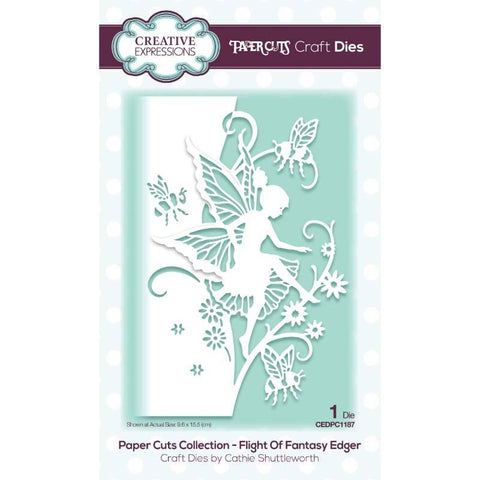 Flight of Fantasy Edger Paper Cuts Collection Craft Die By Cathie Shuttleworth Creative Expressions CEDPC1187