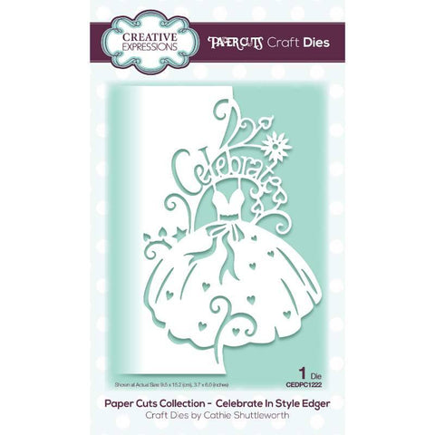 Celebrate In Style Edger Paper Cuts Collection Die By Cathie Shuttleworth Creative Expressions CEDPC1222