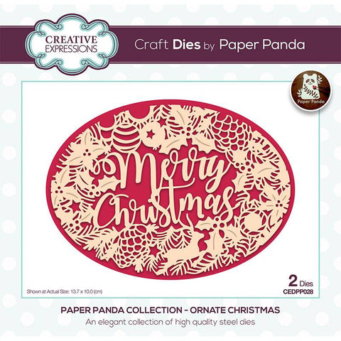 Ornate Christmas Paper Panda Collection Dies Creative Expressions CEDPP028