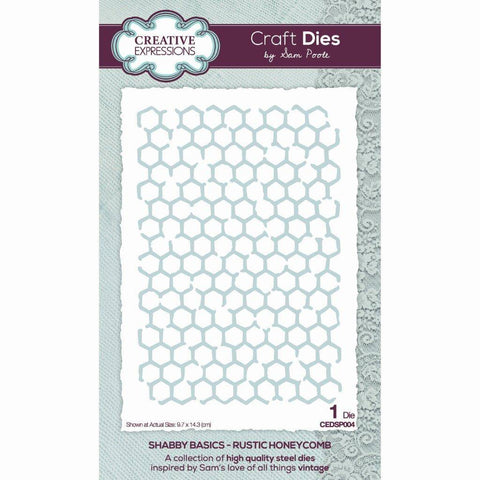 Rustic Honeycomb Shabby Basics Die By Sam Poole Creative Expressions CEDSP004