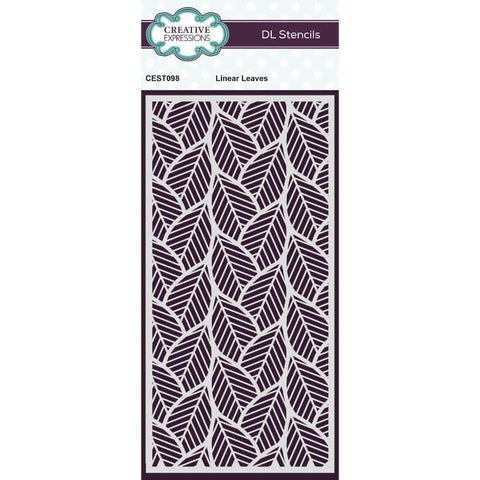 Linear Leaves DL Stencils By Creative Expressions CEST098