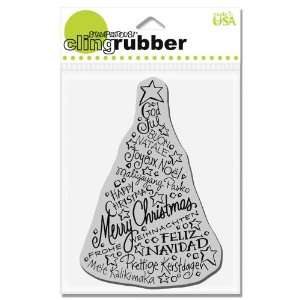 World Christmas Cling Rubber Stamp By Stampendous CRP110