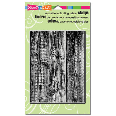 Wood Background Cling Rubber Stamp By Stampendous CRR249