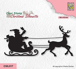 Hoho Santa Claus is Coming Clear Stamp Christmas Silhouette From Nellie's Choice By Nellie Snellen CSIL017