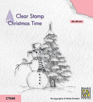 Snowman Clear Stamp Christmas Time From Nellie's Choice By Nellie Snellen CT046