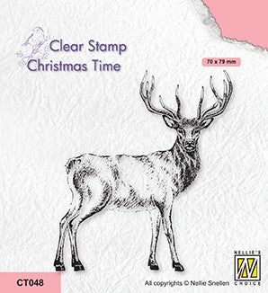 Deer Clear Stamp Christmas Silhouette From Nellie's Choice By Nellie Snellen CT048